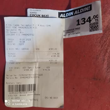 A101 Etiketle Kasa Fişi Farkı...