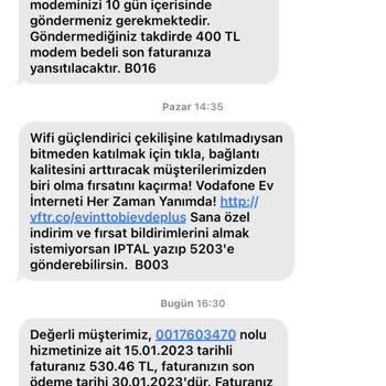 Vodafone Net Ev İnterneti Modem İadesi