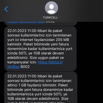 Turkcell İnternet Aşımı Sorunu