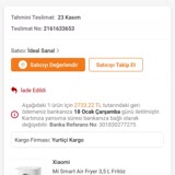 Xiaomi Smart Fritöz Airfryer 3.5 L Arızası