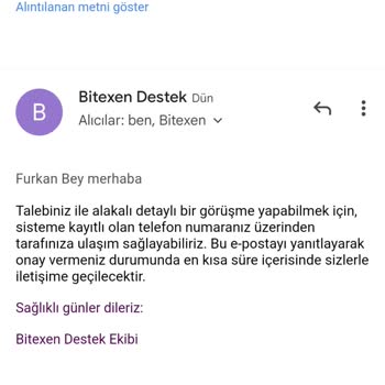 Bitexen’in Kapatılan Hesabı Geri Açmakta Direnmesi