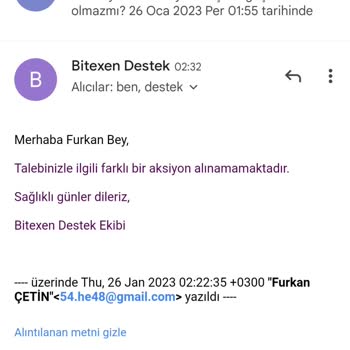 Bitexen’in Kapatılan Hesabı Geri Açmakta Direnmesi
