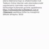 Türk Telekom  Gönderdiğiniz Mesaj Elimde!