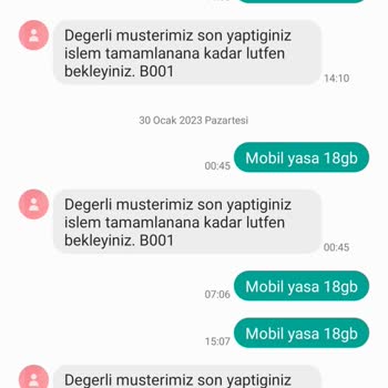Türk Telekom Alt Yapısındaki  Mobile Faturasız Paket Yükleyemiyorum!