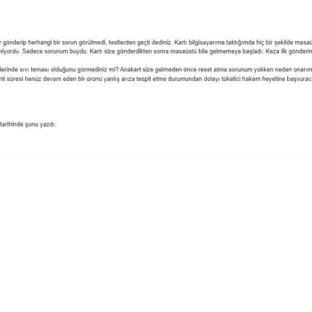 ServisPoint Yanlış Arıza Tespiti Sonucu Ana Kartımı Garantiye Sokmuyor