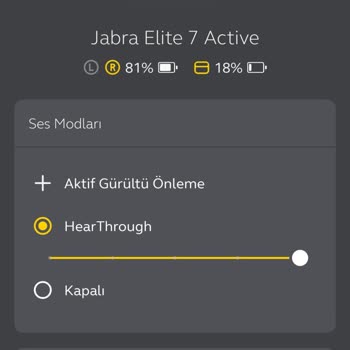 Jabra Elite 7 Active Sol Kulaklık Çalışmıyor Işığıda Yanmıyor.