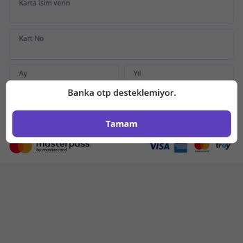 Fups İle Online Temassız Ödeme (OTP Desteklemiyor Hatası) (Getir)
