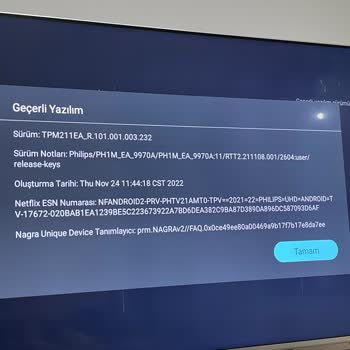 Philips TV Philips 65PUS8506 Yazılım Güncellemesi Sonrası Boğuk Ses Sorunu