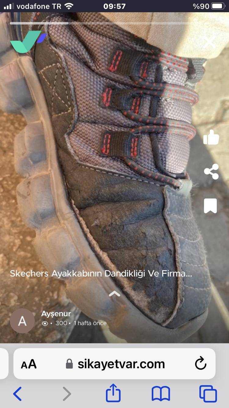 skechers marka Çocuk bot bir daha asla Şikayetvar