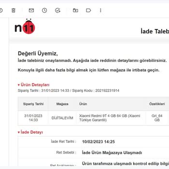 N11 İade Problemi: Red Sebebi İade Ürün Mağazaya Ulaşmadı