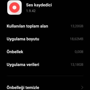 Xiaomi Ses Kaydedici Uygulaması Çok Yer Kaplıyor