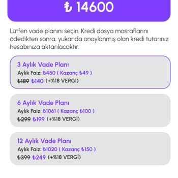 Hazır Kredi  140 TL Param Gitti