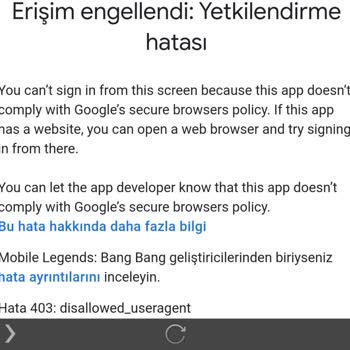 Huawei Google Hatası Erişim Engeli