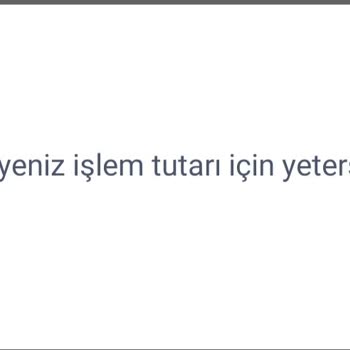 İş Bankası Havale, EFT, Fast İşlemlerinde Bakiye Yetersiz Hatası
