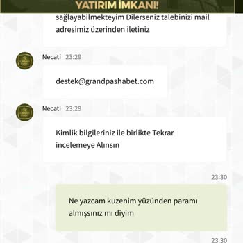 GrandPashaBet Çekimi Vermedi Ve Hesaplarımızı Blokeledi