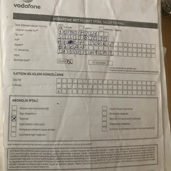 Vodafone Net Haksız Yansıtılan Fatura
