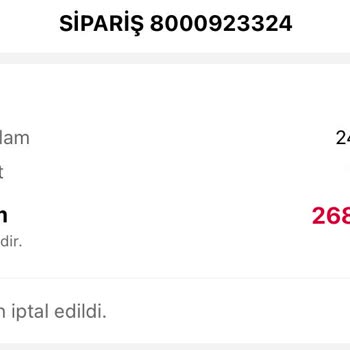 İptal Olan Sephora Siparişim