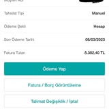 Vodafone 8360 TL Fatura