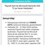 Ödenmeyen Paycell Microsoft Store Hediyesi
