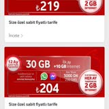 Vodafone Taahhüt Yenileme Fiyat