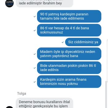 Aspercasino betrügt mit Bonuskonto, fordert Sie auf, Geld einzuzahlen und blockiert das Account