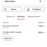 Türk Telekom Ödemesi Yapıldığı Halde Ödenmeyen Paket