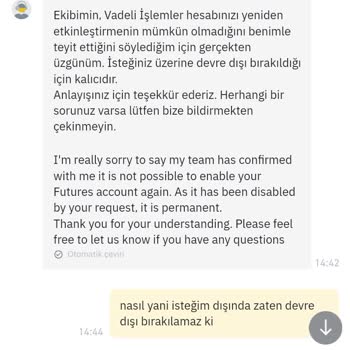 Binance, Devde Dışı Bıraktığım Futures Hesabımı Aktifleştirmiyor!