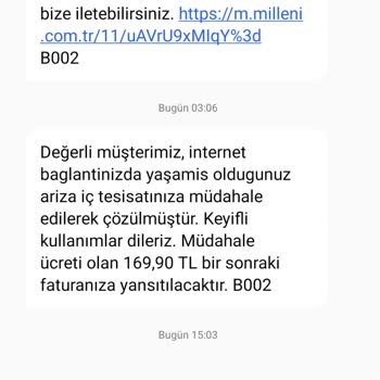 Millenicom Müdahale Ücreti