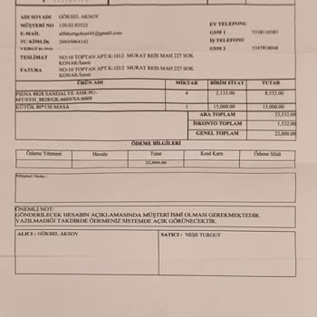 Asmaçatı AVM Mobilyalar Teslim Edilmiyor