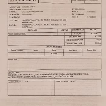 Asmaçatı AVM Mobilyalar Teslim Edilmiyor