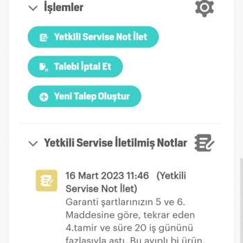 Arçelik Ürün Değişimi - Servis Sorunu