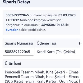 Tasarım Şeker Yanlış Gelen Ürün