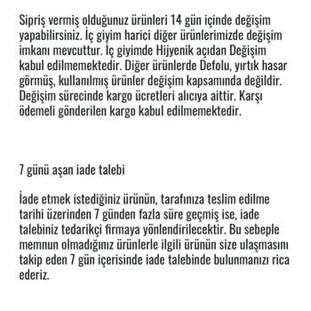 Bell Butik İade Kabul Edilmemesi