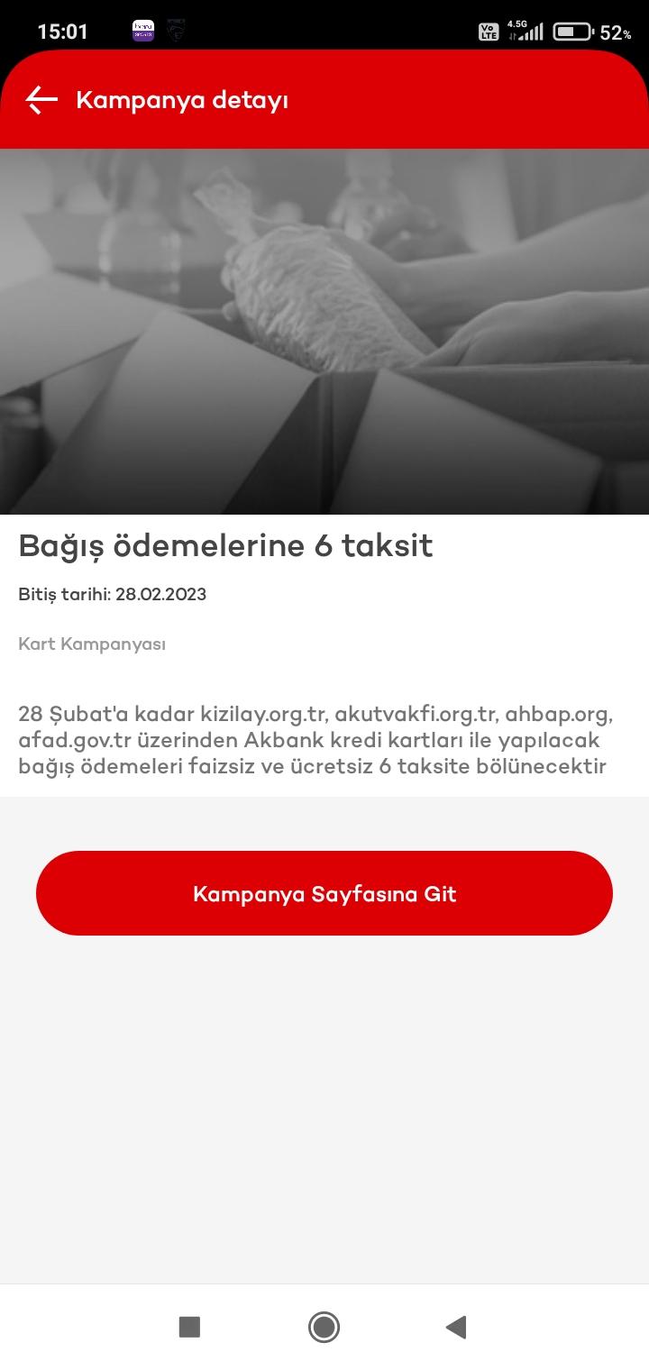 Akbank Axess 6 Taksit Deprem Bağışı Kampanyası Şikayetvar