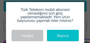 Türk Telekom Mobil Uygulamaya Giremedim