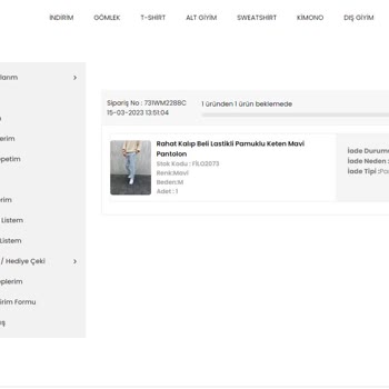 Marjin Moda Ürün İadesinin Kabul Edilmemesi