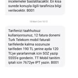 Türk Telekom Faturama Fazla Ücret Yansıtılması Ve Dönüş Yapılmaması