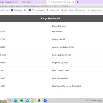 Bir Günde Kargo Teslim Edilmeyen Kargom