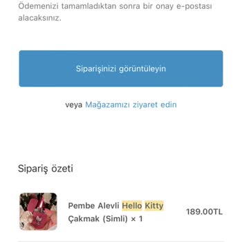Hellokittytr.com Paramı Alıp Ürünümü Göndermediler