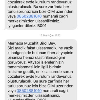 TurkNet Fiber Altyapı Sorunu Kutu Takmaya Gelen Yok