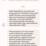 Turkcell Tarife Yenileme Sonucu Haksız Fatura Değişikliği