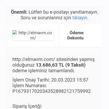 Elmavm Tek Taraflı Sipariş İptali