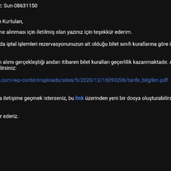 Sunexpress Depremden Ötürü Bilet İptali Para Kesintisi
