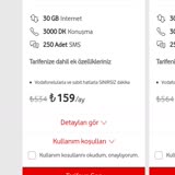 Vodafone Tarife Değişikliği Zammı