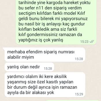 Kılıfland Adlı Satıcıdan Geç Kargo Sonra Da Yanlış Kargo Gelmesi