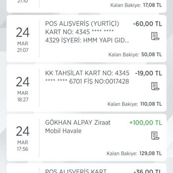 Gloria Jean's Coffee Ziraat Bankası Başarısız İşlemde Param Çekildi Ama Hâlâ İade Edilmedi