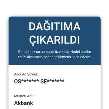 Akbank Kart Teslimatı Ulaşmadı