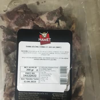 Namet'ten Aldığım Et Ürünü Bozuk Çıktı.