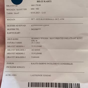 Mavi İnceleme Sonucu Ret