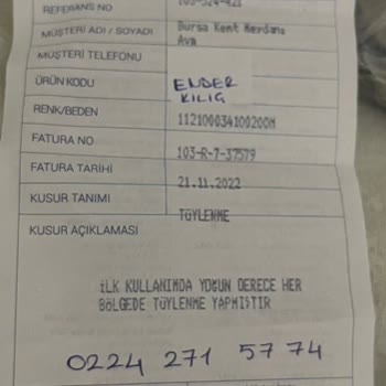 Lufian Hatalı Ürün İade Süreci